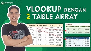cara vlookup dengan 2 table berbeda di excel
