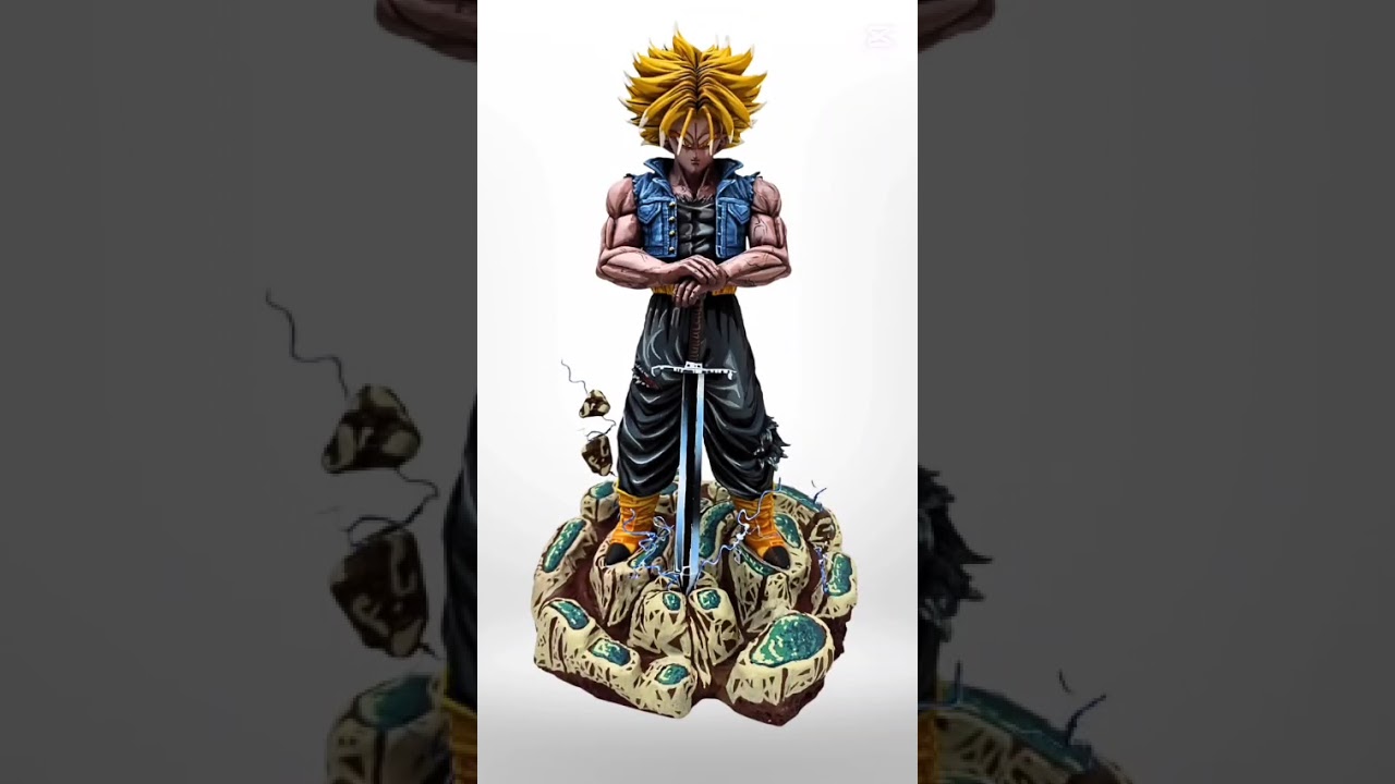 ⚡ “Cel Shading Repaint – Trunks Dragon Ball Figure” 