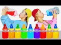 Mukbang Color Jelly Bottle MUKKABI 컬러 젤리 우유병 먹방 Boram Yummy [보람 야미]