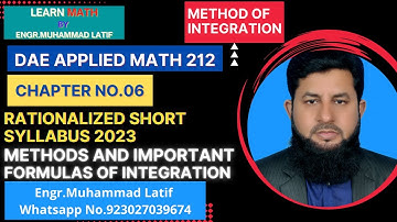 DAE Math 212 2nd year | chapter 6 | Integration | Short Questions | Mathematics | Maths online