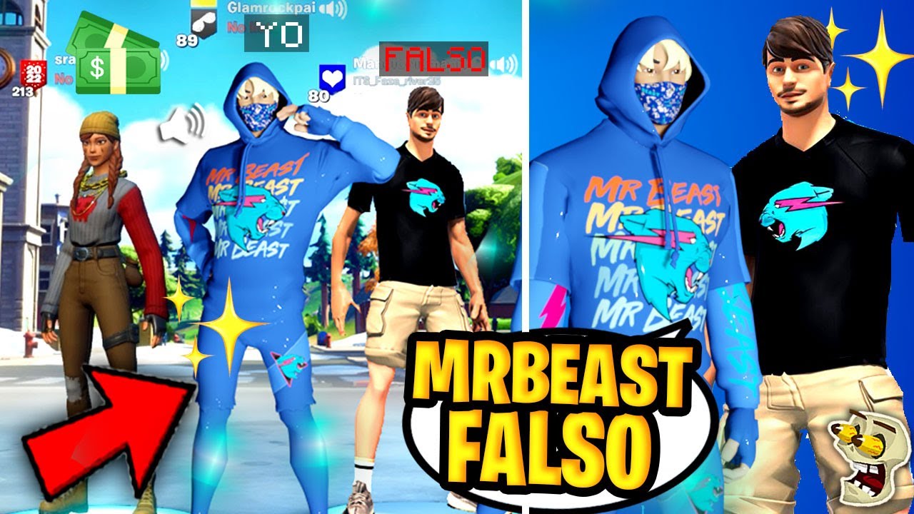 Epic anuncia skin do r MrBeast no Fortnite e desafio de US$ 1 milhão  - Drops de Jogos