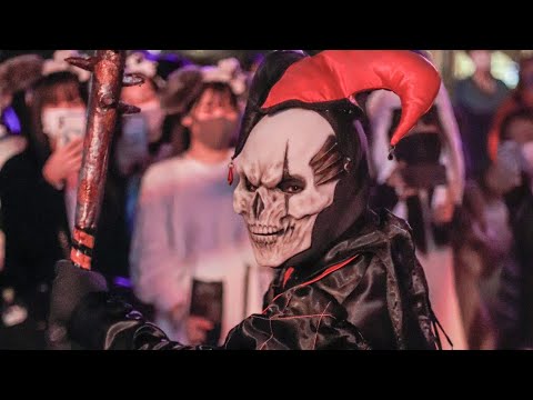 ホラーナイト2021 サーカスエリア　ピエロ　ゾンビデダンス 19 黒ジョーカー🃏