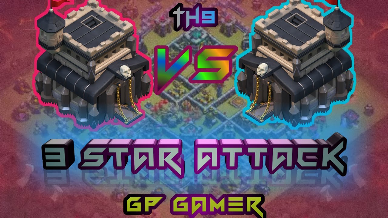 Townhall 9 valk + witch slap 3 star attacks by my subscribers gp gamer