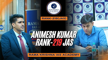 🎯 Animesh Kumar | JPSC Rank 219 | JAS Success Story | Mock Interview @Ramakrishna IAS Academy