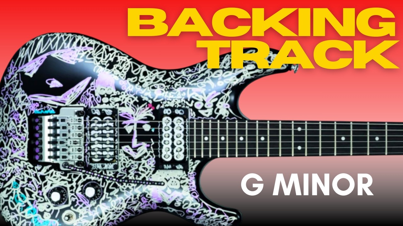 Joe Satriani Style ROCK Backing Track G minor 101 Bpm