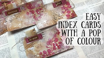 Index cards with pop of colour | Tutorial 🦋 Shanouki Art 🦋🖌🖍