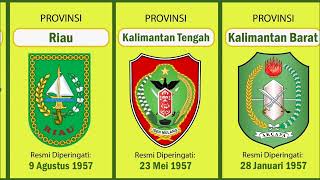 Lambang & Hari Jadi 34 Provinsi di Indonesia | Emblems & Commemoration of 34 Provinces of Indonesia