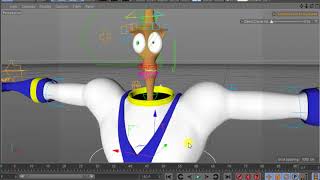 C4D Earthworm Jim rig