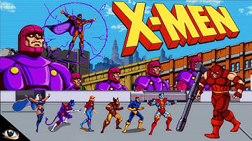 X-Men [ Arcade 1992 ] - 6 player Synchronized Longplay/Playthrough
