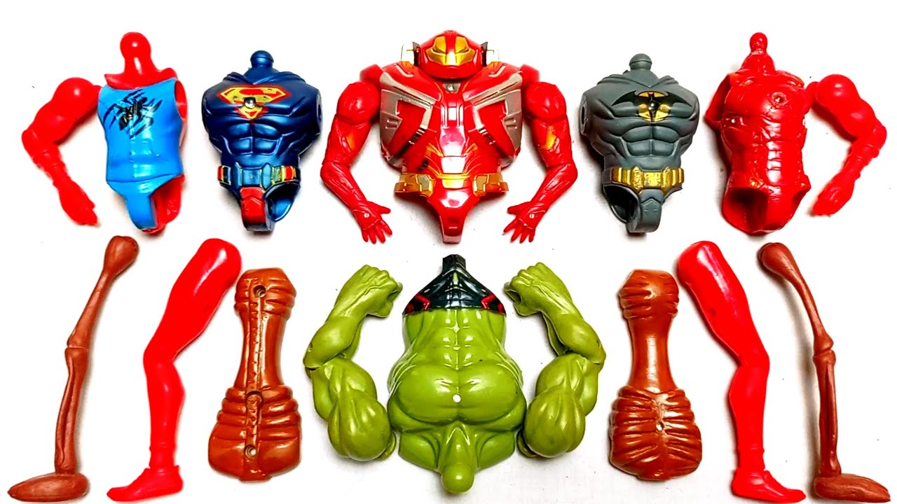 AVENGERS TOYS MARVEL'S//DC//SPIDERMAN HOODIE HULK IRONMAN SUPERMAN BATMAN SIREN HEAD ASSEMBLE VIDEO