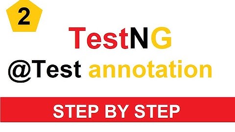 Tutorial 2 - TestNG Annotations - @Test (Inheritence & order of execution)