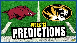 Arkansas vs. Missouri PREDICTIONS | 2023 College Football Predictions | SEC Week 13