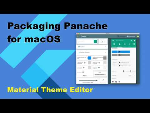 Packaging Panache for macOS : Flutter Material Theme Editor
