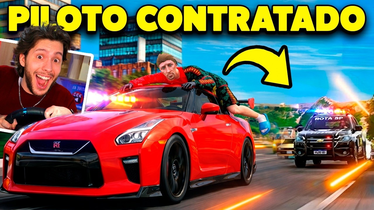 Fui CONTRATADO pra ser PILOTO DE FUGA de ROUBO A BANCO! (GTA 5 RP)