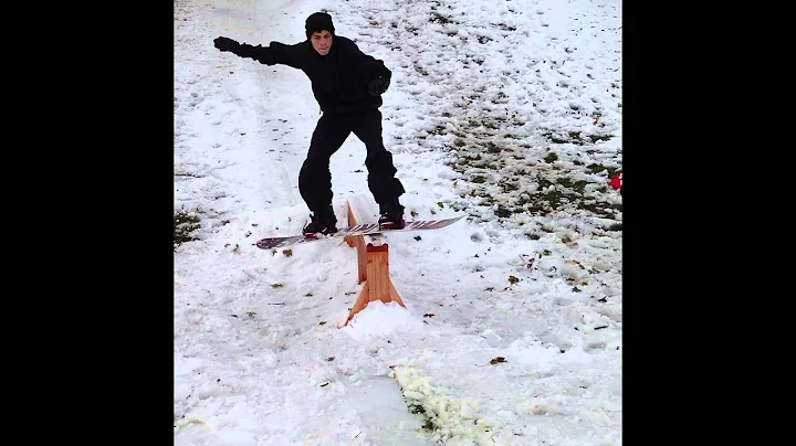 backyard snowboarding