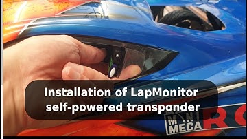 Exemple of LapMonitor self powered transponder installation for touring cars and 1:5th scale cars
