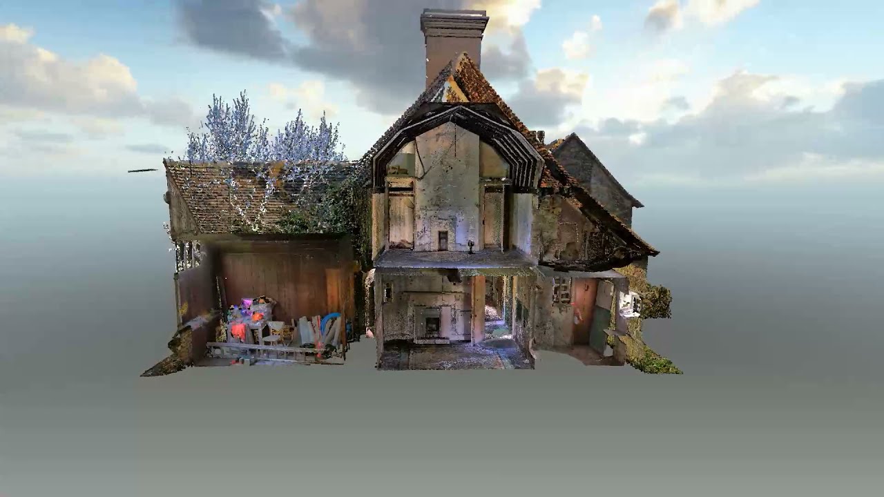 Terra Measurement Arena4D animation - vertical section of house