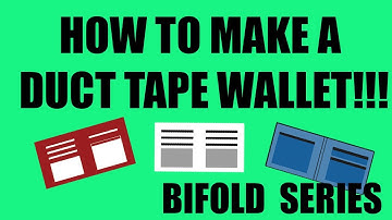 How To Make A Duct Tape Wallet!-- BiFold #1 [HD] TEMPLATE IN DESCRIPTION