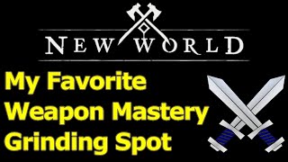 My favorite spot to grind weapon mastery levels in New World