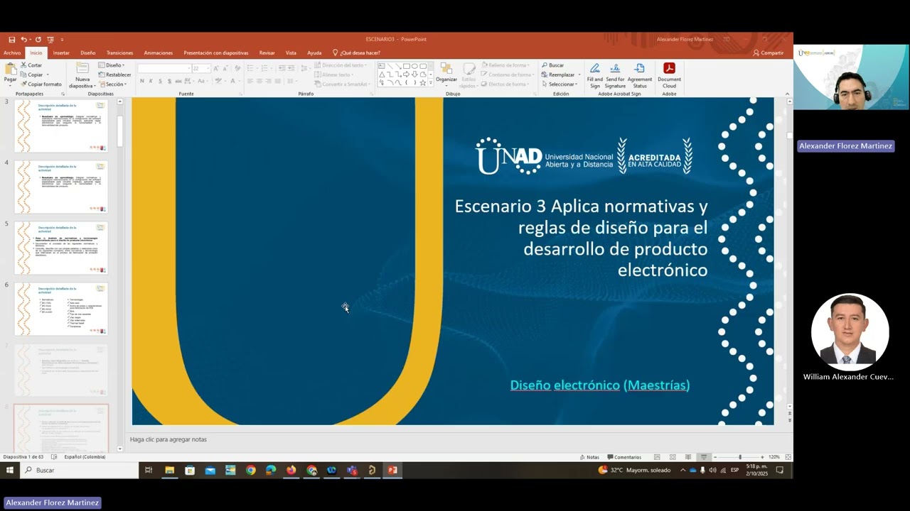 Webconferencia Diseño electrónico maestría - Escenario 3