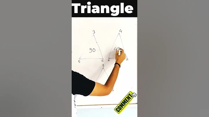 Triangle math puzzle with solution / #math #viral #shorts