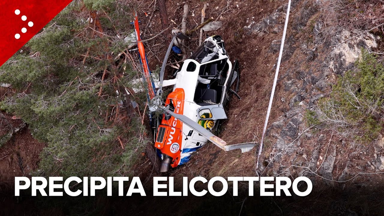 Elicottero precipita a Lanzada, in Valmalenco (Sondrio): un morto