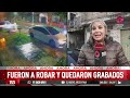 Robaron un auto y quedaron filmados mientras escapaban