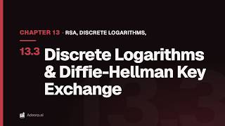 13.3 Discrete Logarithms & Diffie-Hellman Key Exchange | RSA, Discrete Logarithms, & Elliptic Curves