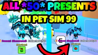 ALL *50* PRESENTS FOR FREE *TITANIC* IN Pet Simulator 99! | Roblox