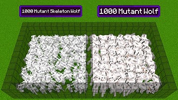 1000 Mutant Skeleton Wolf VS 1000 Mutant Wolf