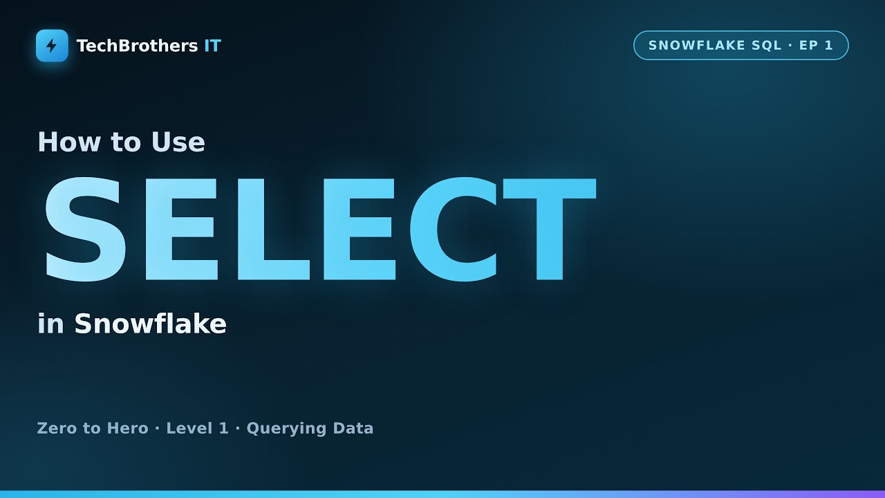 Snowflake SELECT Statement Explained | EXCLUDE, RENAME, REPLACE & ILIKE | Snowflake SQL Tutorial #1 