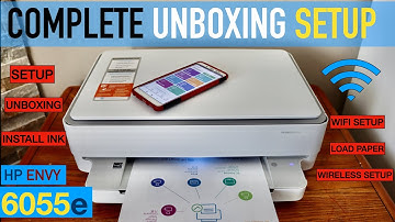 HP Envy 6055e Setup, Unboxing, Install Ink, Load Paper, Complete Wireless Setup, Review.