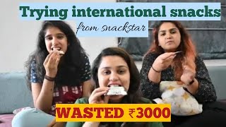 Indian Girls, International Snacks | Snackstar | 3000rs worth of Snacks !!