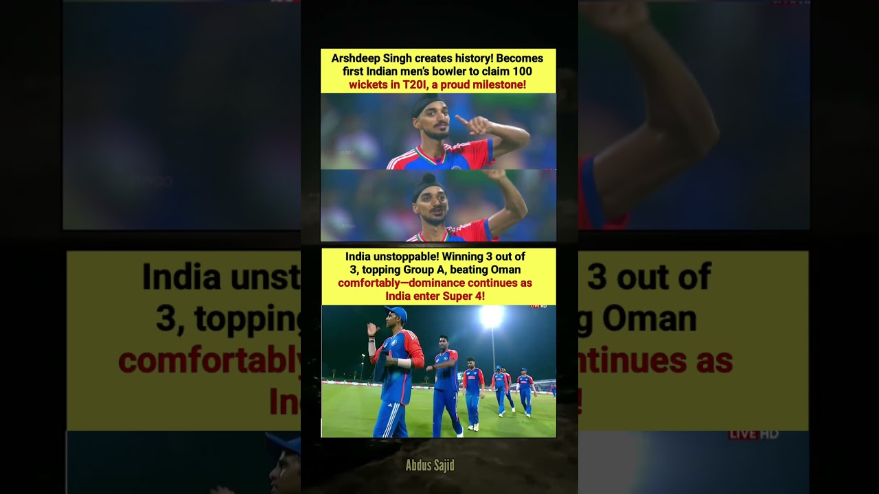 Arshdeep Singh Makes History! 100 T20I Wickets 🏏 
