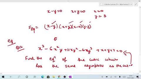 Calculus: Intersection of Asymptotes and Curve (Sem I)
