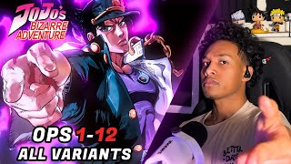 THESE OPENINGS DEFINE AURA. (JoJo's Bizarre Adventure Openings First Time Reaction)