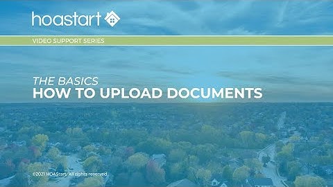 HOA Start - Video Support Series - Documents