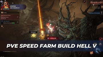 Diablo Immortal - Monk PVE SPEED FARM Build Hell V Season 6