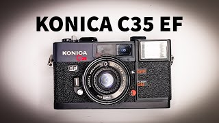 konica c35 ef review film camera load film battery 35mm film