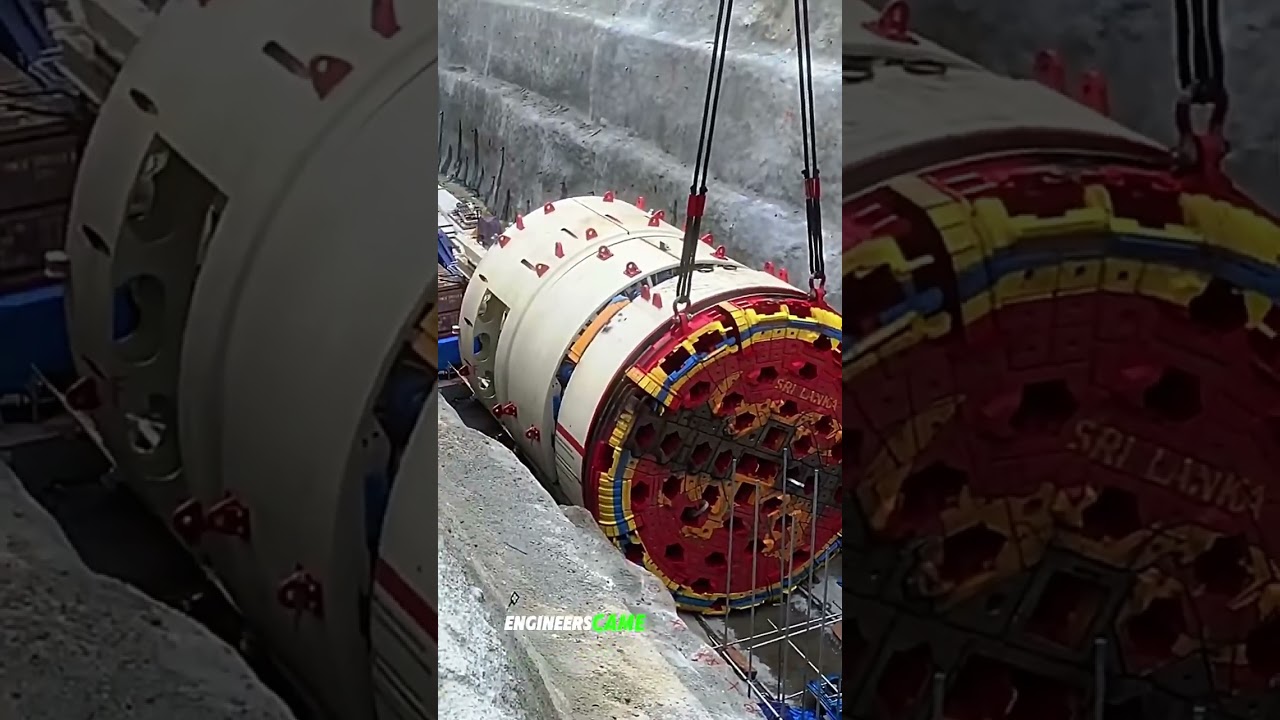 Why was a $40 million machine buried underground once construction was completed?