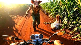 SEGURA O PORCO CRIATURA MEDONHA  DERRUBOU EU DA MOTO CAUSANDO UM ACIDENTE 