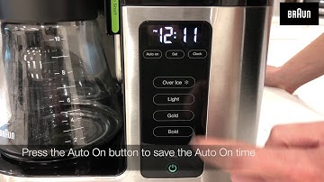 Braun MultiServe Coffee Machine - How To Set the Clock + Program Auto On function