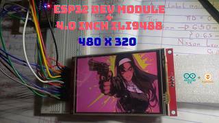 4.0 Inch ILI9488 480x320 Touch Display + ESP32