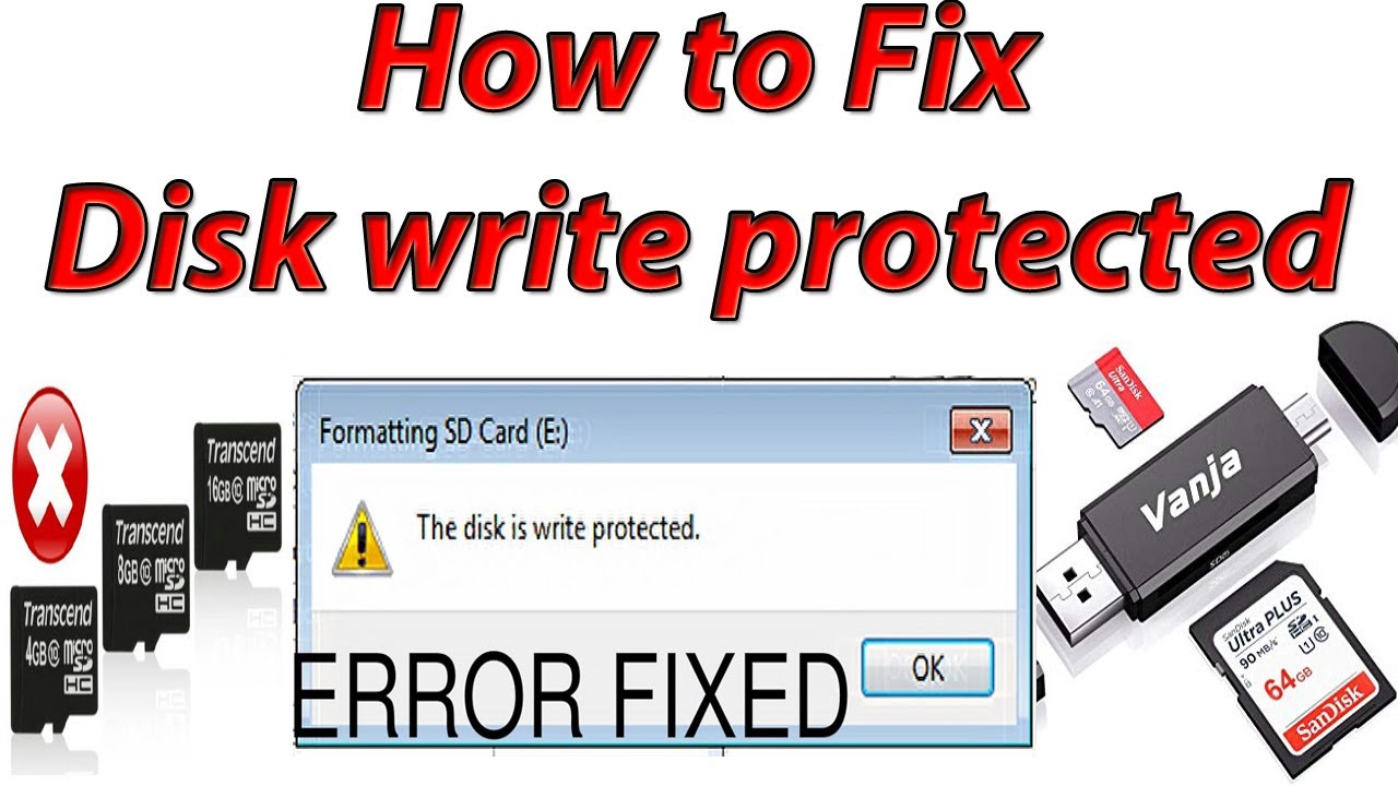 5 Ways To Remove Write Protection From Pen Drive Or Sd Card Remove Protection Ali Hussan Youtube
