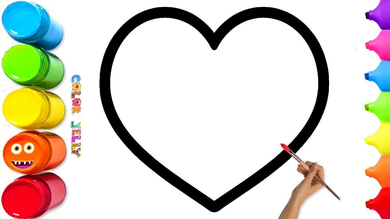 How To Draw a Perfect Colorful Heart | Easy Step By Step Tutorial - YouTube