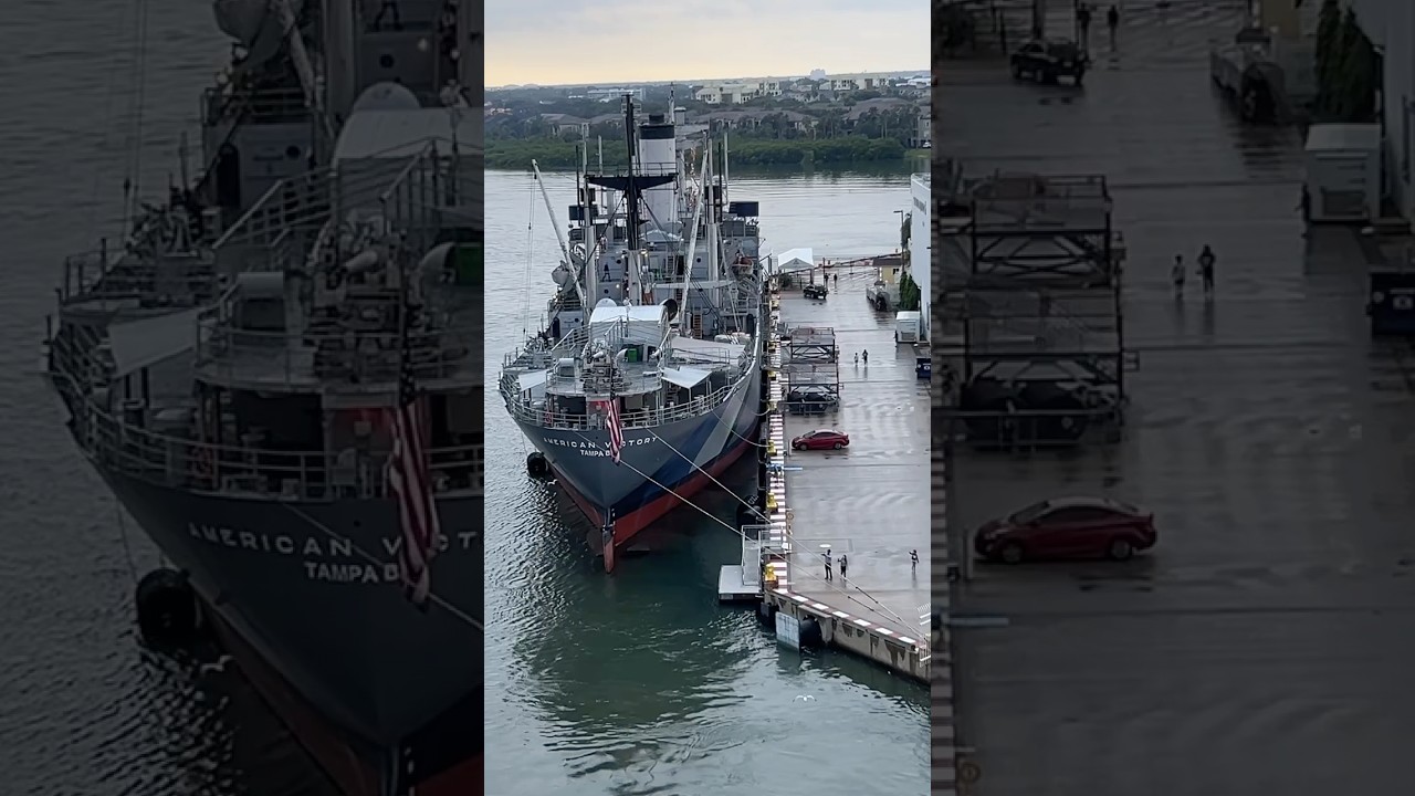 Cruise Excursion Shorts - Historic Merchant Marine American Victory Museum Ship in Tampa, Florida