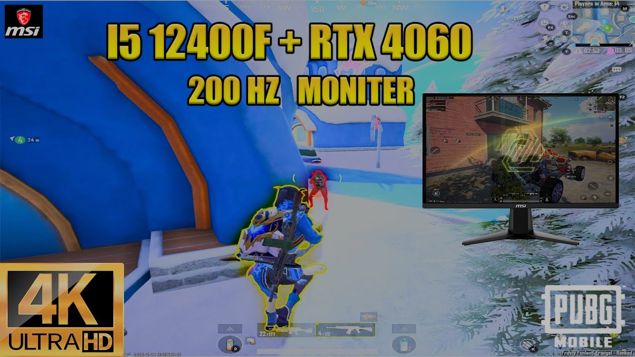 i5-12400F + RTX 4060 + 200Hz Monitor: Best Performance for PUBG Mobile ?