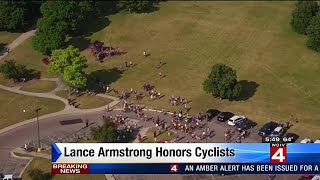 Lance Armstrong honors cyclists killed in Kalamazoo