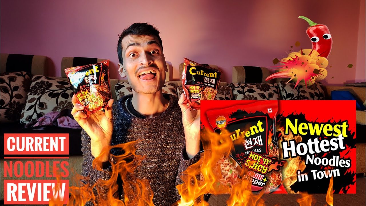 Current hot and spicy noodles review , hot noodles review😍😍 YouTube