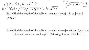 MVC: Arc Length of Vector-valued Functions - Part 2